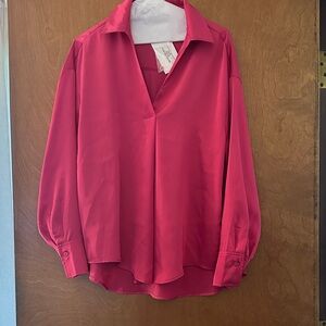 Double Zero Vibrant Pink Blouse